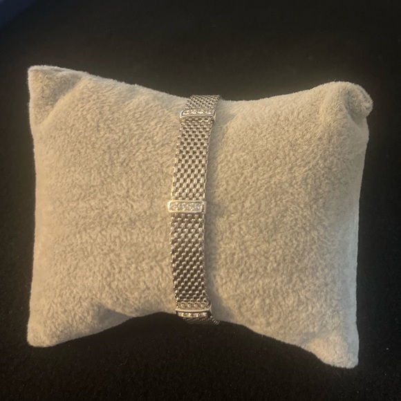 Swarovski Silver Mesh Bracelet with Crystal Details - Picture 10 of 16